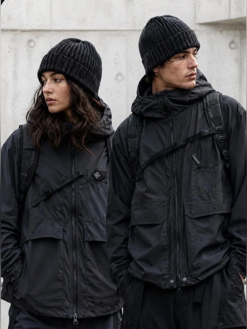 Classic Unisex Knit Charcoal Heather Grey Gorpcore Grunge Utility Cuffed Beanie